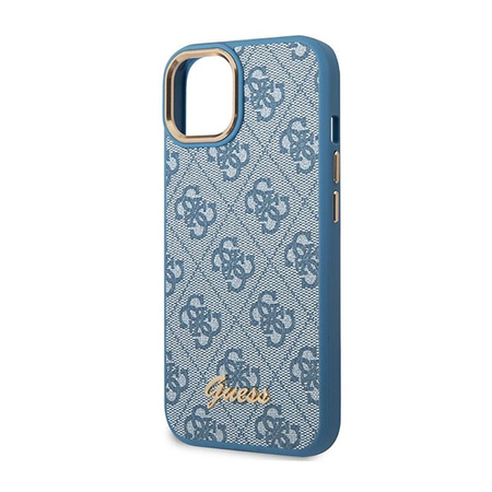 Guess 4G Metal Camera Outline Case - Coque pour iPhone 14 Plus (bleu)