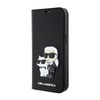 Karl Lagerfeld Booktype NFT Saffiano Karl & Choupette - Coque iPhone 14 (Noir)