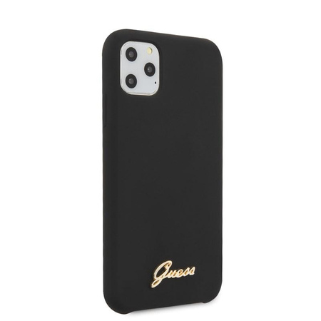 Guess Silicone Vintage - Etui iPhone 11 Pro (czarny)