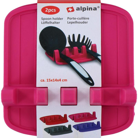 Alpina - Löffelhalter / Küchenutensilienhalter 2 Stück. (rosa)