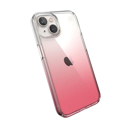 Speck Presidio Perfect-Clear + Ombre - iPhone 14 / iPhone 13 Case with MICROBAN Coating (Clear / Vintage Rose Fade)