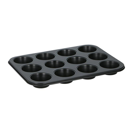 NIEPRZYWIERAJĄCA FORMA DO PIECZENIA MUFFINEK 12 STAL, do Babeczek, Alpina