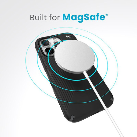 Speck Presidio2 Grip Magsafe - pouzdro pro iPhone 15 Pro (černé / břidlicově šedé / bílé)