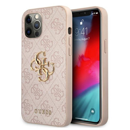 Guess 4G Big Metal Logo - iPhone 12 / iPhone 12 Pro Case (pink)