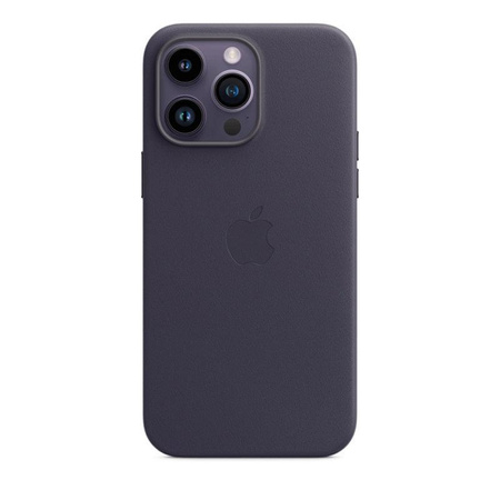 Apple Leather Case - Skórzane etui z MagSafe do iPhone 14 Pro Max (atramentowy)