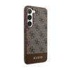 Pouzdro Guess 4G Bottom Stripe Metal Logo Collection - Samsung Galaxy S24+ (hnědé)