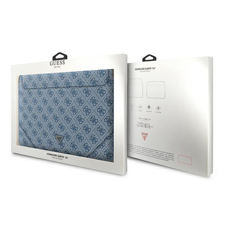Guess 4G Uptown Triangle Logo Sleeve - Sacoche pour ordinateur portable 16" (bleu)