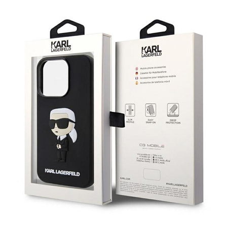 Karl Lagerfeld 3D Rubber NFT Ikonik - iPhone 14 Pro Case (Black)