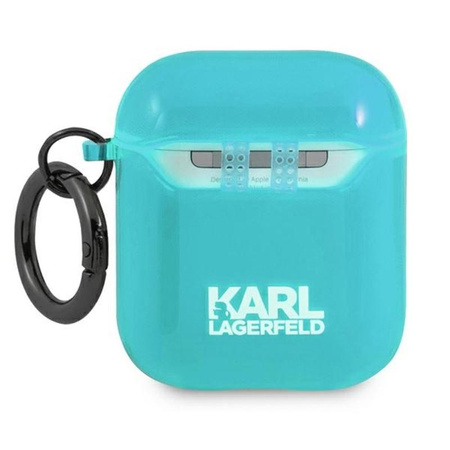 Karl Lagerfeld Choupette Head - Etui Airpods (fluo niebieski)