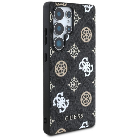 Guess 4G Imprimé motif pivoine coloré MagSafe - étui pour Samsung Galaxy S25 Ultra (noir)
