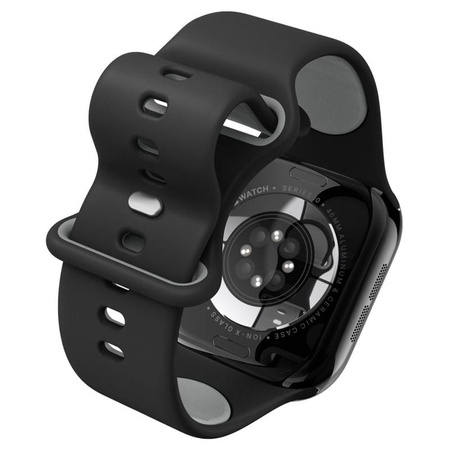 PASEK SILIKONOWY DO APPLE WATCH ULTRA SE 10 9 8 | 44 45 46 49 CZARNY SPIGEN