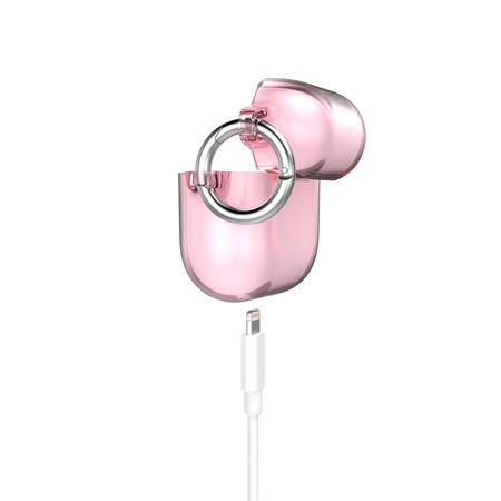 Speck Presidio Clear - Apple AirPods 3 Gehäuse mit antimikrobiellem Microban Schutz (Icy Pink)