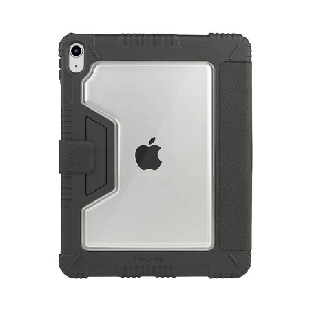 Tucano Educo Case - Gepanzerte Hülle für iPad 10.9" (2022) mit Magnet & Standfuß mit Apple Pencil Halter (Schwarz)