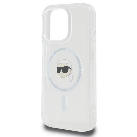 Karl Lagerfeld IML Metal Karl Head MagSafe - Case for iPhone 16 Pro (white)