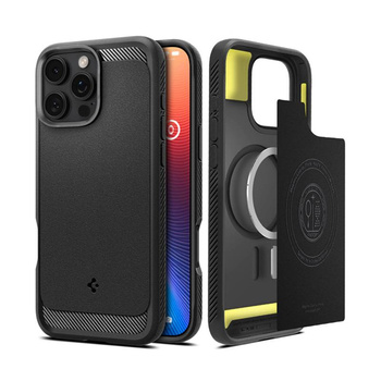 Spigen Rugged Armor MagSafe - Gehäuse für iPhone 16 Pro (Schwarz matt)