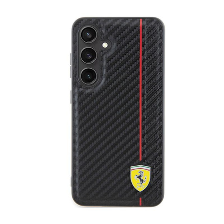 Ferrari Carbon Printed Line - pouzdro pro Samsung Galaxy S24+ (černé)