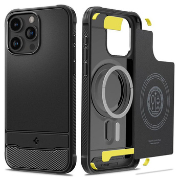 Spigen Rugged Armor MagSafe - Gehäuse für iPhone 15 Pro (Schwarz matt)