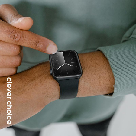 Crong Liquid - Pánt Apple Watch 38/40/41/42 mm-es órához (fekete)