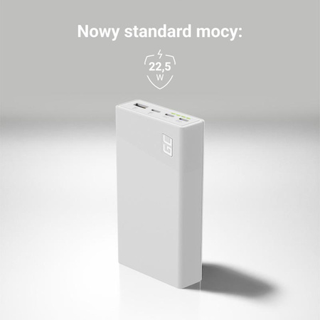 Green Cell PowerPlay20s - Power Bank 20000 mAh s USB-A QuickCharge 3.0 a 2x USB-C Power Delivery 22,5W (bílá)