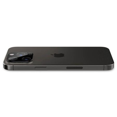 Spigen Optik.TR kamera objektívvédő 2-Pack - Objektívvédő üveg iPhone 16 Pro / 16 Pro Max / 15 Pro / 15 Pro Max / 14 Pro / 14 Pro Max (fekete)