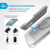 Speck Presidio Perfect-Clear ClickLock & MagSafe - iPhone 16 Plus Case (Klar / Chrom-Finish / Serene Silber)