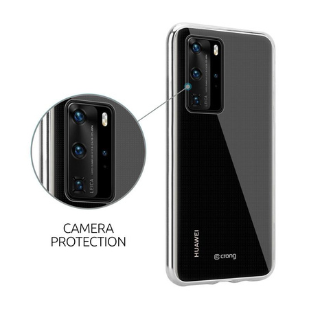 ETUI PRZEZROCZYSTE DO HUAWEI P40, Crong Bezbarwne, Eleganckie, Plecki