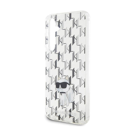 Karl Lagerfeld Monogram Choupette - pouzdro pro Samsung Galaxy S23 FE (průhledné)