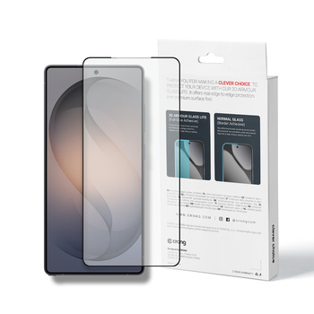 Crong 3D Armour Glass Lite - Teljesen ragasztós edzett üveg Samsung Galaxy S26 Ultra készülékhez