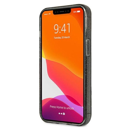 Guess Glitter 4G Big Logo - Etui iPhone 13 Pro (czarny)