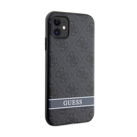 Guess 4G Printed Stripe - Coque iPhone 11 / iPhone XR (gris)