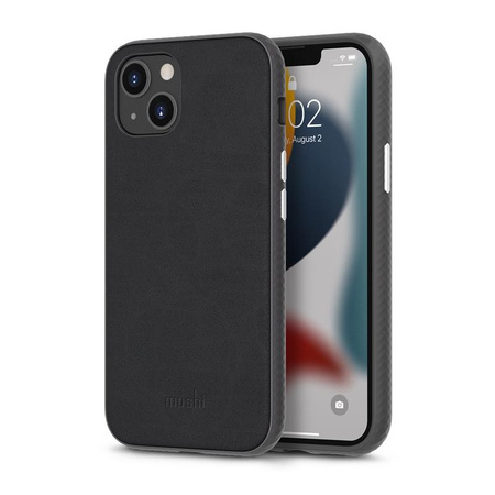 Moshi Overture - flipové pouzdro 3 v 1 pro iPhone 13 (antibakteriální NanoShield™) (Jet Black)