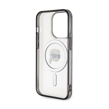 Karl Lagerfeld IML Karl Head MagSafe - iPhone 15 Pro Max Case (Transparent)