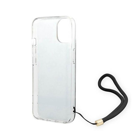 Guess 4G Print Cord - pouzdro pro iPhone 14 Plus (černé)