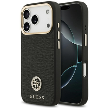 Guess Grained Strass Logo MagSafe - Case iPhone 17 Pro (black)