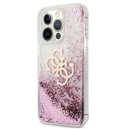 Guess Liquid Glitter 4G Big Logo - iPhone 13 Pro Max Case (pink)