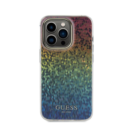 Guess IML Faceted Mirror Disco Iridescent - Etui iPhone 15 Pro (Iridescent)