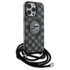 Karl Lagerfeld IML Crossbody Monogram Karl & Choupette Head MagSafe Case - iPhone 16 Pro Max Case (noir)