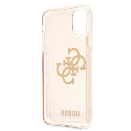 Guess Glitter 4G Big Logo - Etui iPhone 11 (złoty)