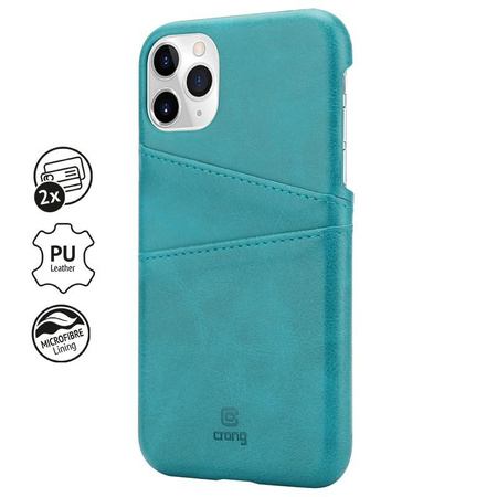 Crong Neat Cover - Étui pour iPhone 11 Pro avec poches (vert)