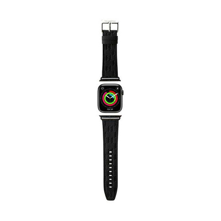 Karl Lagerfeld Saffiano Monogram - Armband für Apple Watch 42/44/45/49 mm (schwarz)