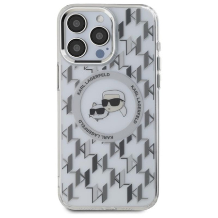 Karl Lagerfeld IML Monogram Karl & Choupette Head MagSafe - iPhone 16 Pro Max tok (átlátszó)