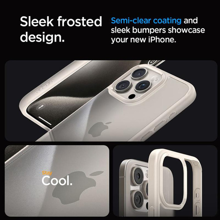 Spigen Ultra Hybrid - pouzdro pro iPhone 15 Pro (Natural Titanium)