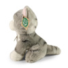 Rappa - Mascotte réaliste en peluche Chat gris assis 18 cm Respect de l'environnement