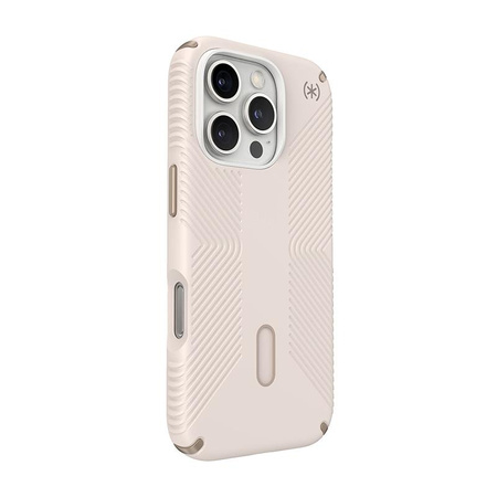 Speck Presidio2 Grip ClickLock & MagSafe - Coque iPhone 16 Pro (Bleached Bone / Heirloom Gold / Hazel Brown)