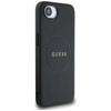 Guess Grained Ring MagSafe - pouzdro pro iPhone 16e (černé)