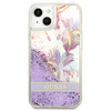 Guess Liquid Glitter Flower - iPhone 13 case purple)