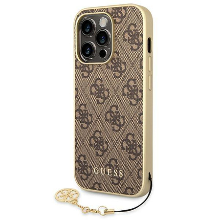 Kolekce Guess 4G Charms - pouzdro pro iPhone 14 Pro Max (hnědé)