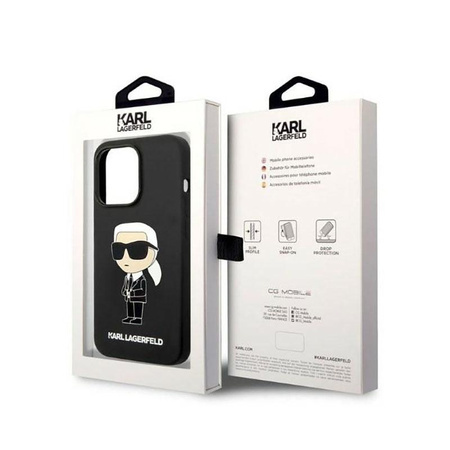 Karl Lagerfeld Silikonové pouzdro NFT Ikonik - iPhone 14 Pro Max (černé)