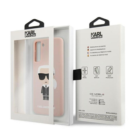 Karl Lagerfeld Fullbody Silicone Iconic - Etui Samsung Galaxy S21 + (Różowy)
