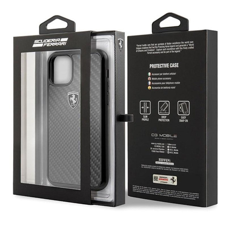 Ferrari Real Carbon Heritage - Coque pour iPhone 11 (noir)